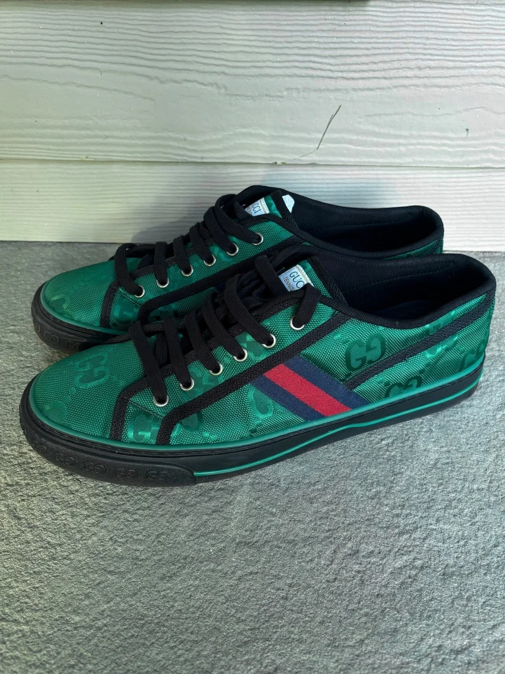 Gucci Off The Grid Low Top Sneakers Green, Like New 🔥